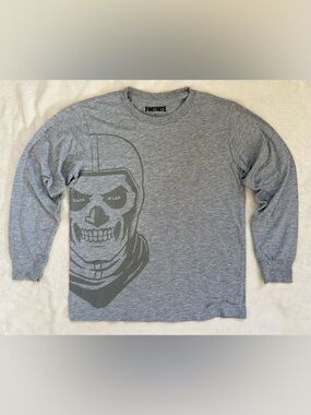 Fortnite Skull Trooper Long Sleeve Shirt size 10/12 Youth Epic Games